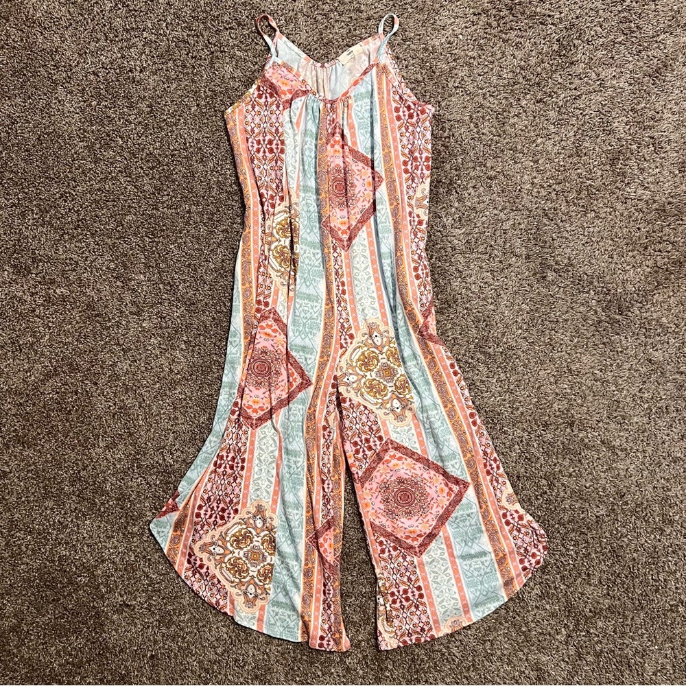 Entro Patchwork Print Jumpsuit Size Medium - image 2
